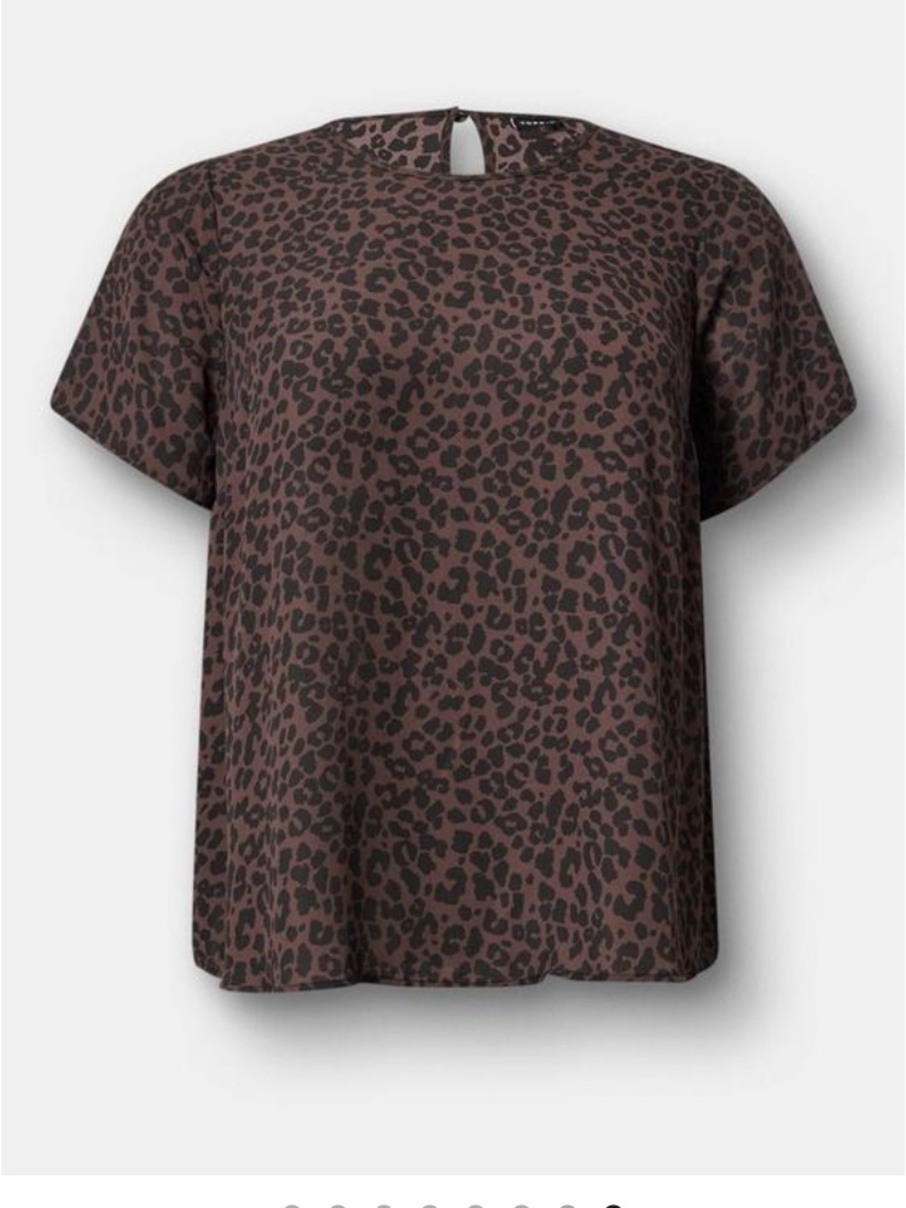 torrid Brown and Black Leopard Print Short Sleeve Blouse